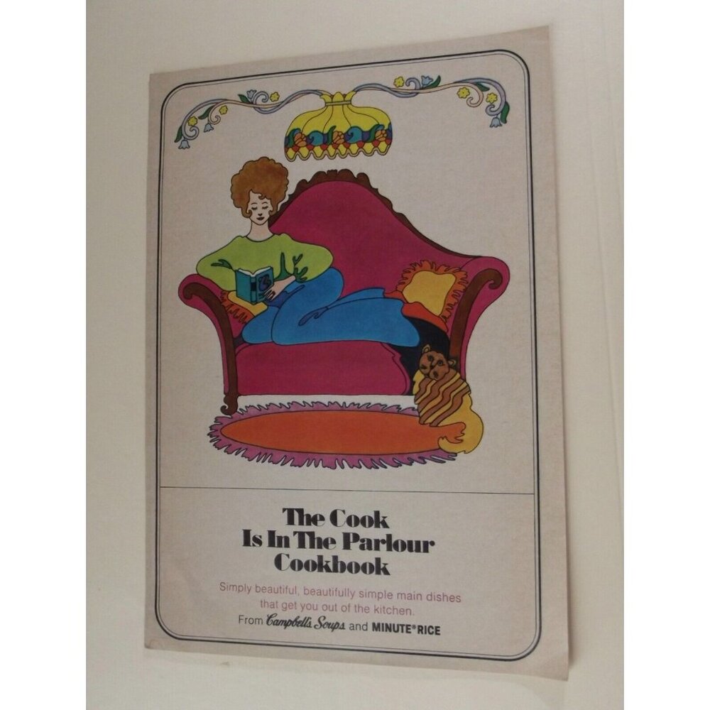 Vtg Campbell's Soups Minute Rice The Cook Is In Parlour Cookbook recipe booklet